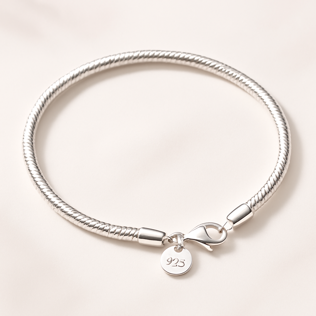Mopura | klasyczna srebrna bransoletka z zawieszką 925